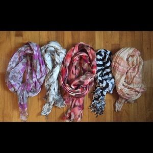 5 scarves from Loft and The Limited